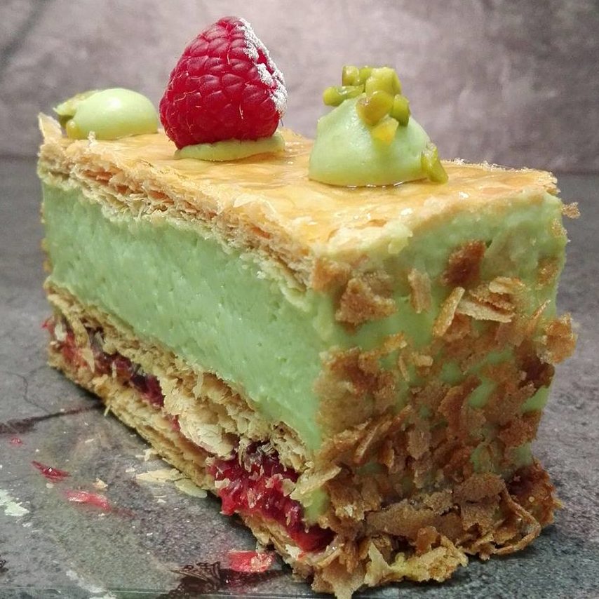 Millefeuilles pistache de Lorette