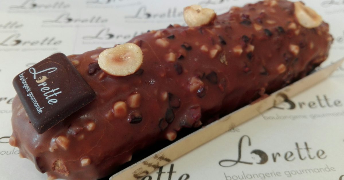 Eclair du mois noisette gianduja boulangerie Lorette Paris 13 Butte