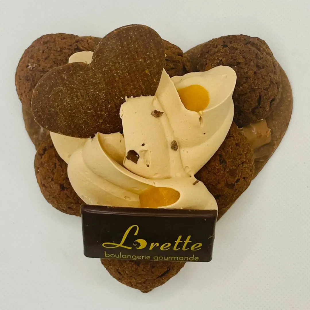 Coeur choco passion, entremets spécial St Valentin de Lorette, boulangerie artisanale à Paris