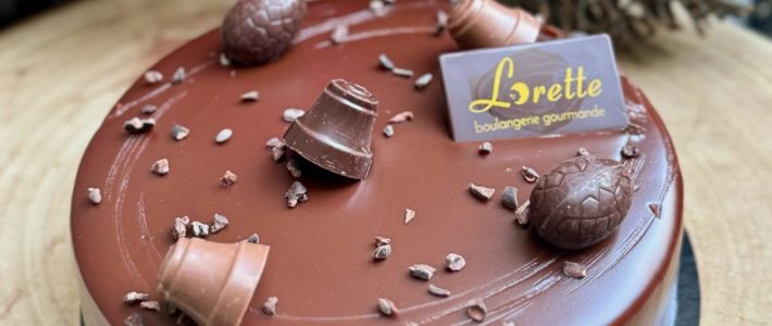 Entremets au chocolat spécial Pâques de Lorette, boulangerie artisanale à Paris